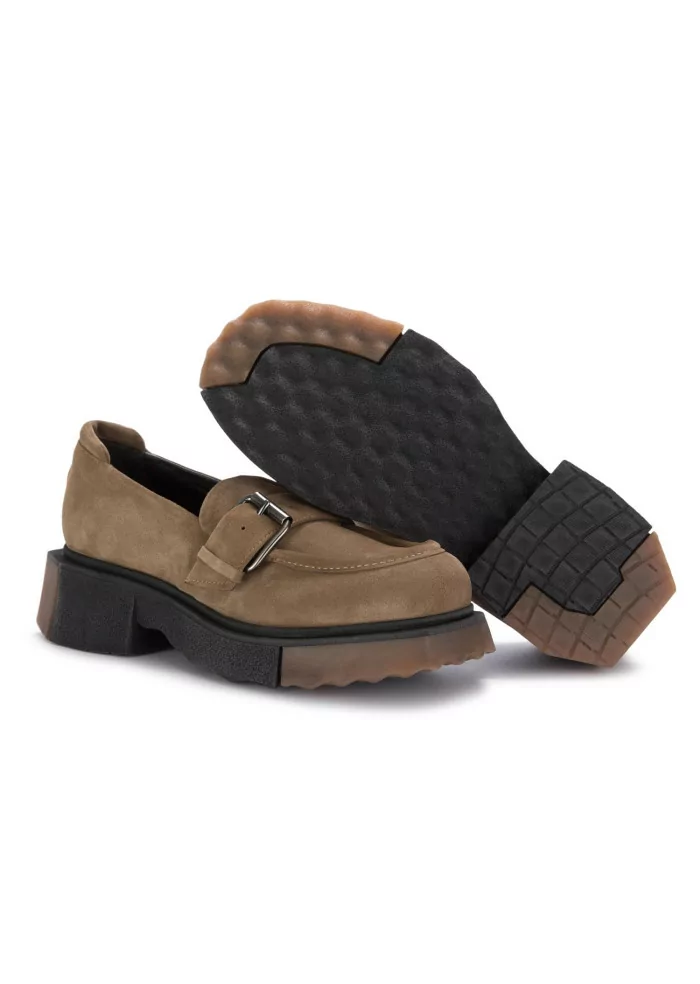 VICOLO 8 | MOCASSINI CHUNKY CAMOSCIO MARRONE Offerta