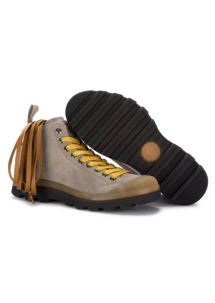 PANCHIC | STIVALETTI ALLACCIATI CAMOSCIO GRIGIO CHIARO Online Outlet