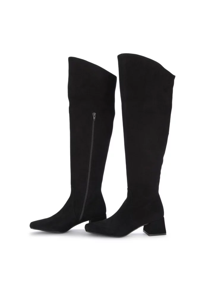 MA+DE 94 | STIVALI ALTI CAMOSCIO NERO Saldi