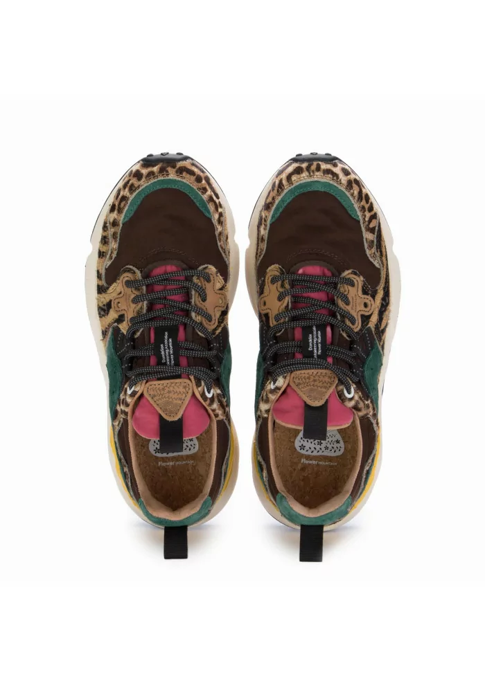 FLOWER MOUNTAIN | SNEAKERS YAMANO 3 PONY HAIR MARRONE MULTICOLORE Pezzi Unici