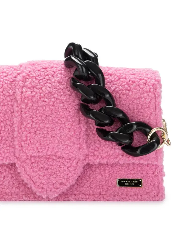 MY BEST BAG | BORSA A SPALLA ATENA TEDDY ROSA Qualità Garantita