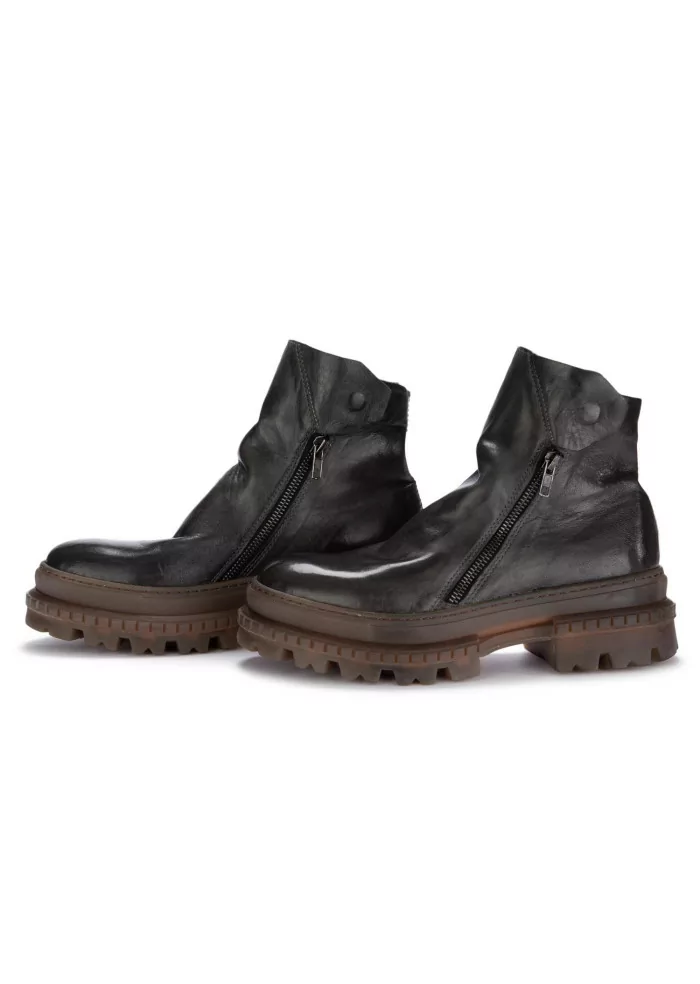 PAWELK'S | STIVALETTI CRUST ZIP MARRONE FANGO Acquista Ora