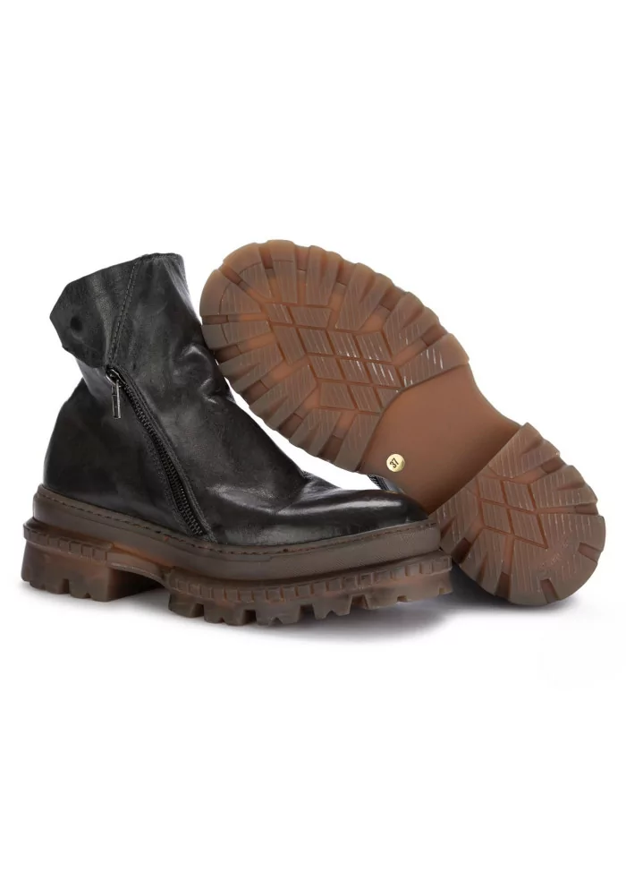 PAWELK'S | STIVALETTI CRUST ZIP MARRONE FANGO Acquista Ora