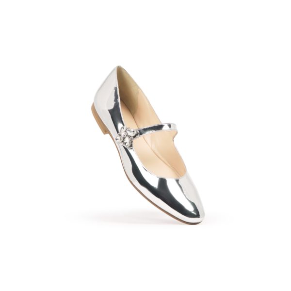 ﻿Prosperine Ballerina “Bebè” da Donna Effetto Specchio con Laccio Comprare a buon mercato