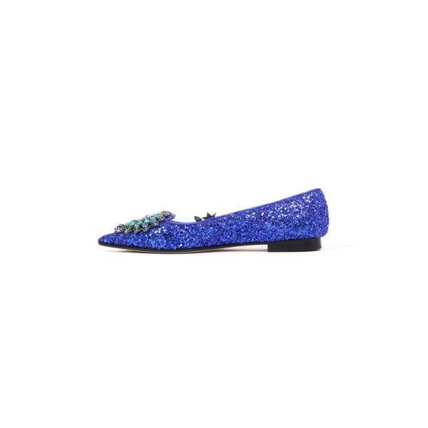 Prosperine Ballerina da Donna in Glitter con Ricamo Pezzi Unici