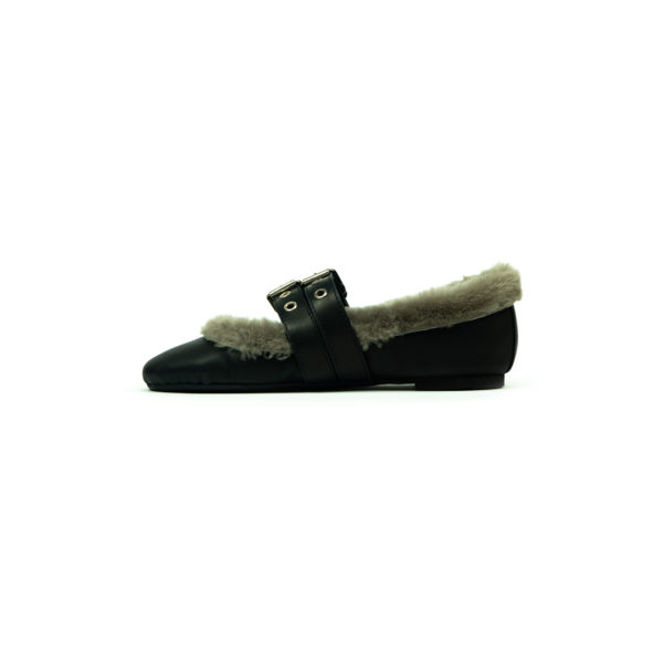 Prosperine Ballerina da Donna in Nappa con Peluche Qualità Garantita