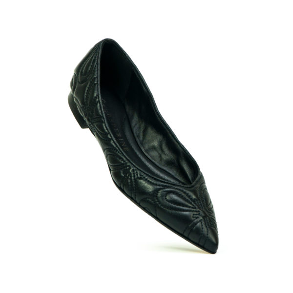 Prosperine Ballerina da Donna in Nappa Nera Negozi Online
