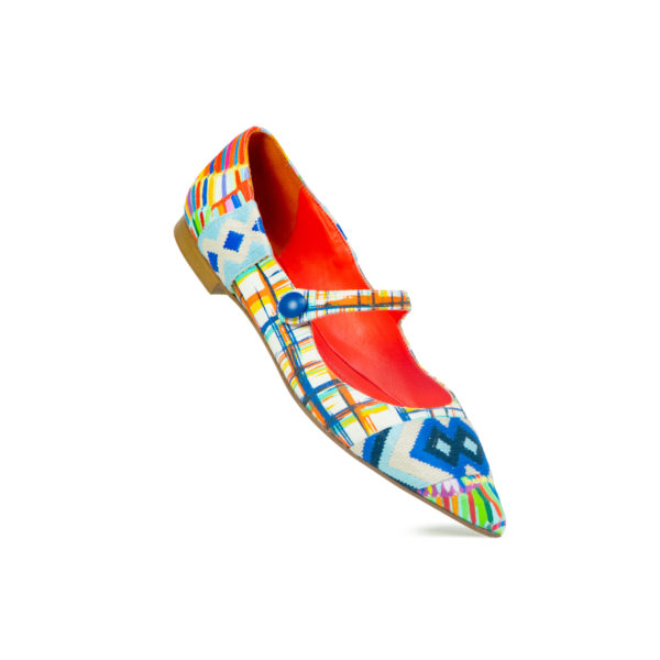 Prosperine Ballerina da Donna in Tessuto Multicolor Sconto