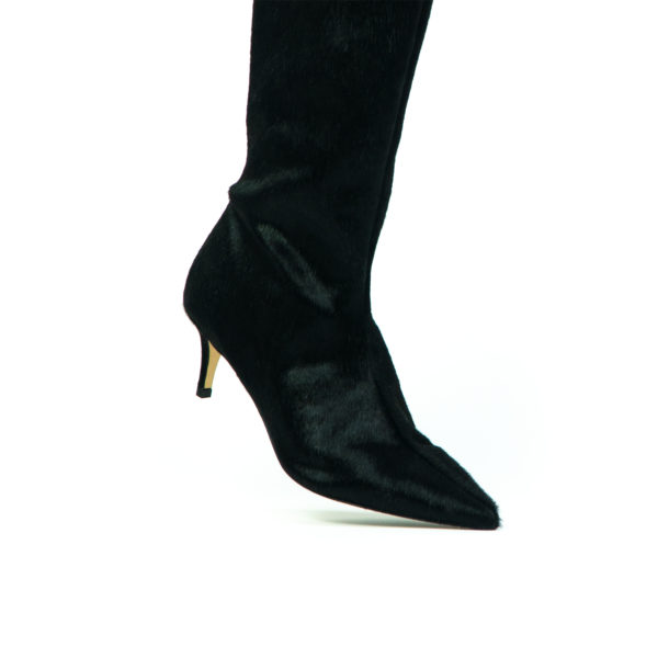 Prosperine Stivale Lungo da Donna in Cavallino Nero Promozione