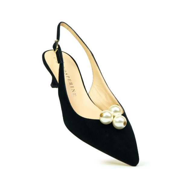 Prosperine Chanel da Donna in Camoscio con Perle Economico