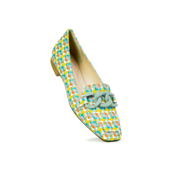 Prosperine Mocassino da Donna in Tessuto Multicolor Italy