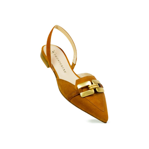 Prosperine SlingBack da Donna in Camoscio Saldi Di Fabbrica