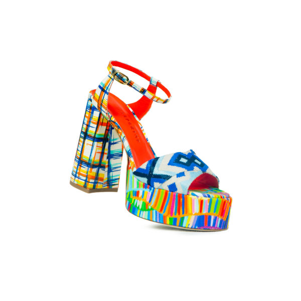 Prosperine Sandalo da Donna con Plateu Multicolor Sottocosto