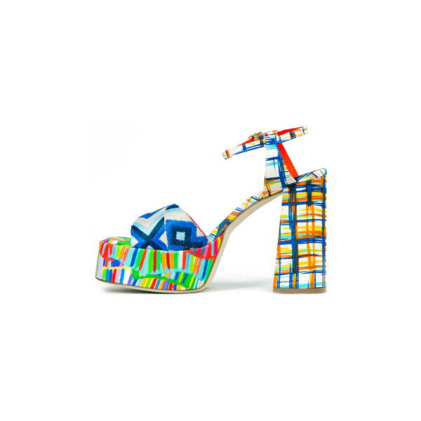 Prosperine Sandalo da Donna con Plateu Multicolor Sottocosto