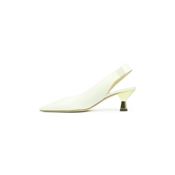 Prosperine Sandalo da Donna in Nappa con Tacco Laccato Oro Saldi