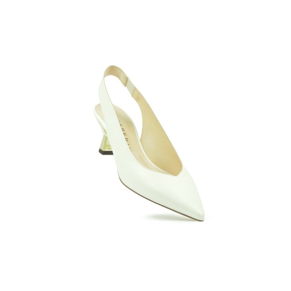 Prosperine Sandalo da Donna in Nappa con Tacco Laccato Oro Saldi