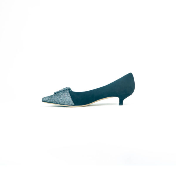Prosperine Scarpa da Donna con Tacco in Camoscio e Glitter Italy