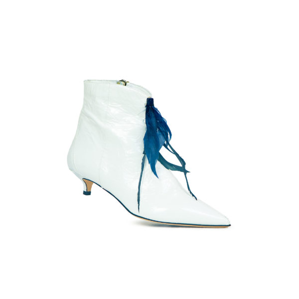 Prosperine Stivale da Donna in Vernice con Piume Promozione Limitata