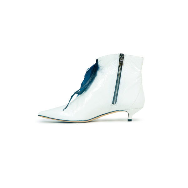 Prosperine Stivale da Donna in Vernice con Piume Promozione Limitata