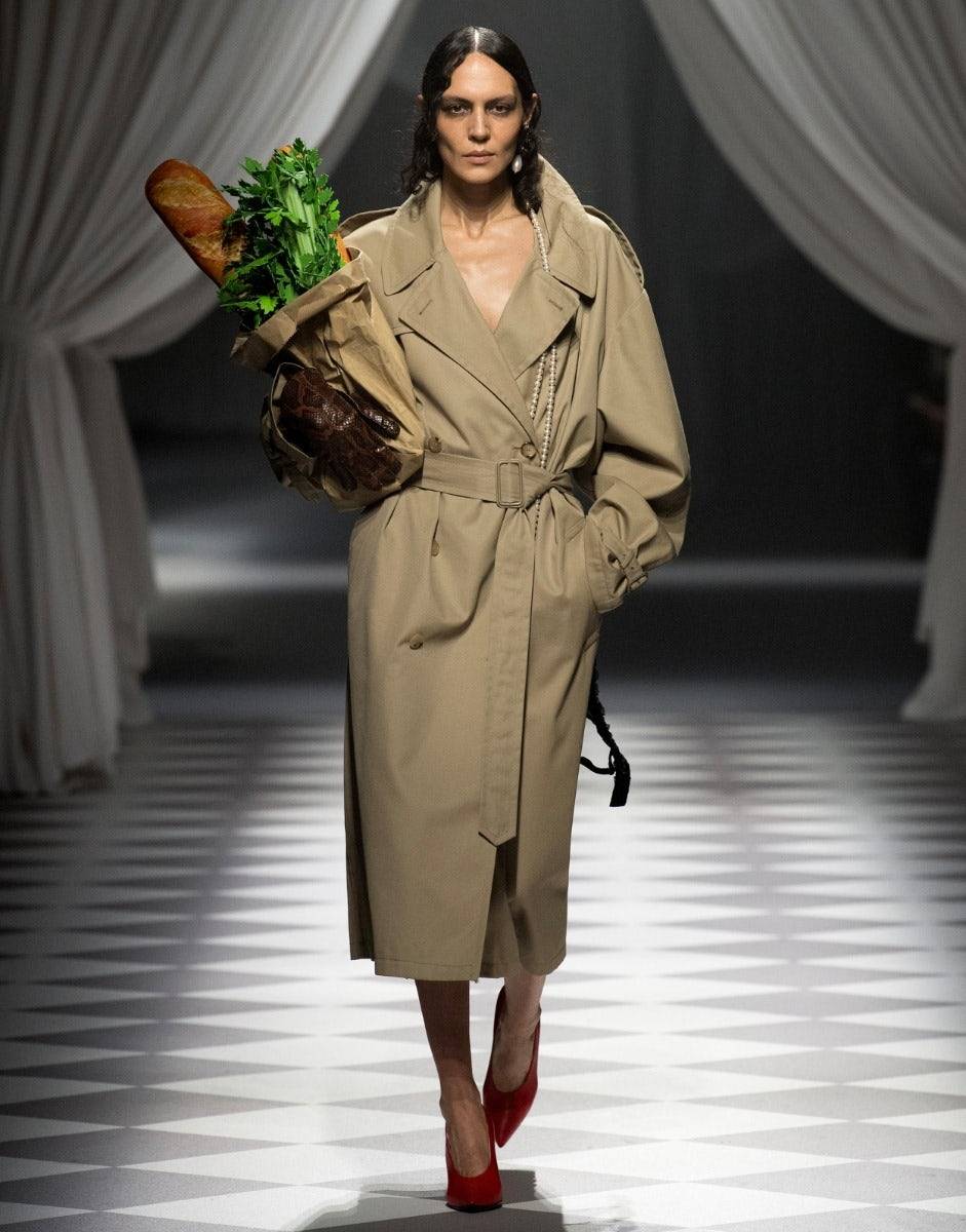 ﻿Love Moschino Trench in gabardina di cotone e nylon Hotsell