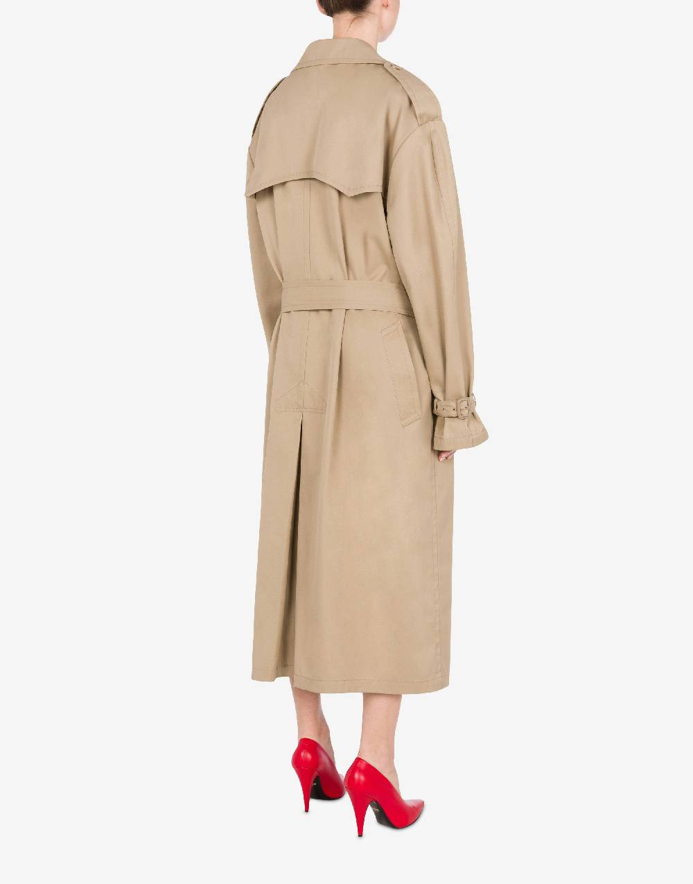 ﻿Love Moschino Trench in gabardina di cotone e nylon Hotsell