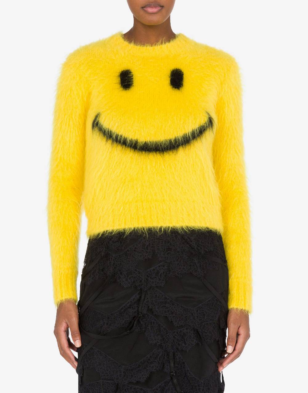 Love Moschino Pullover in mohair garzato Smiley In Saldo