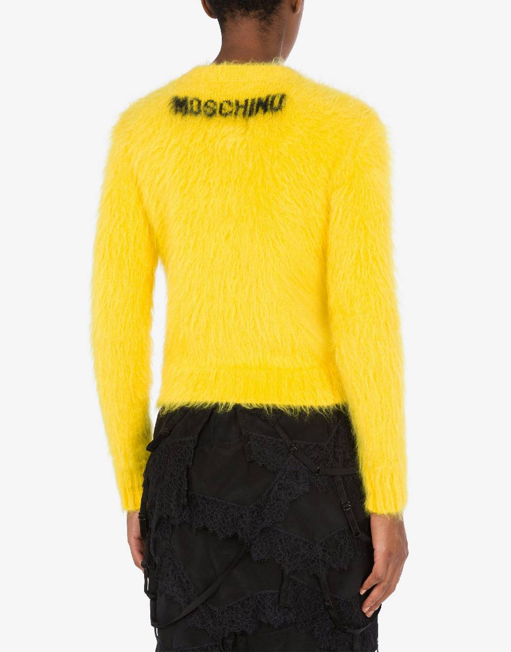 Love Moschino Pullover in mohair garzato Smiley In Saldo