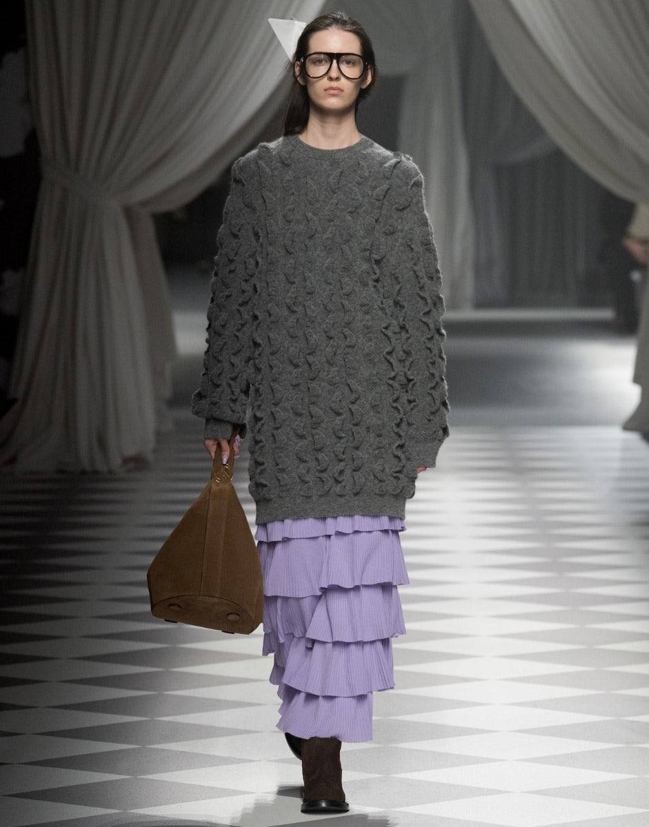 Love Moschino Abito in lana con ruches Nuova