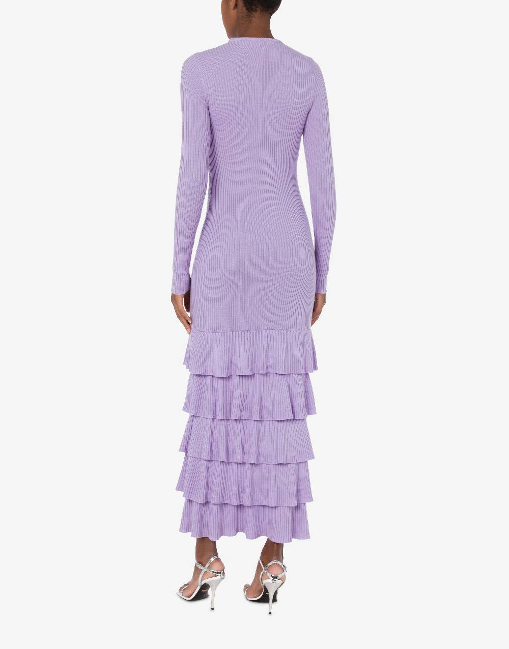 Love Moschino Abito in lana con ruches Nuova