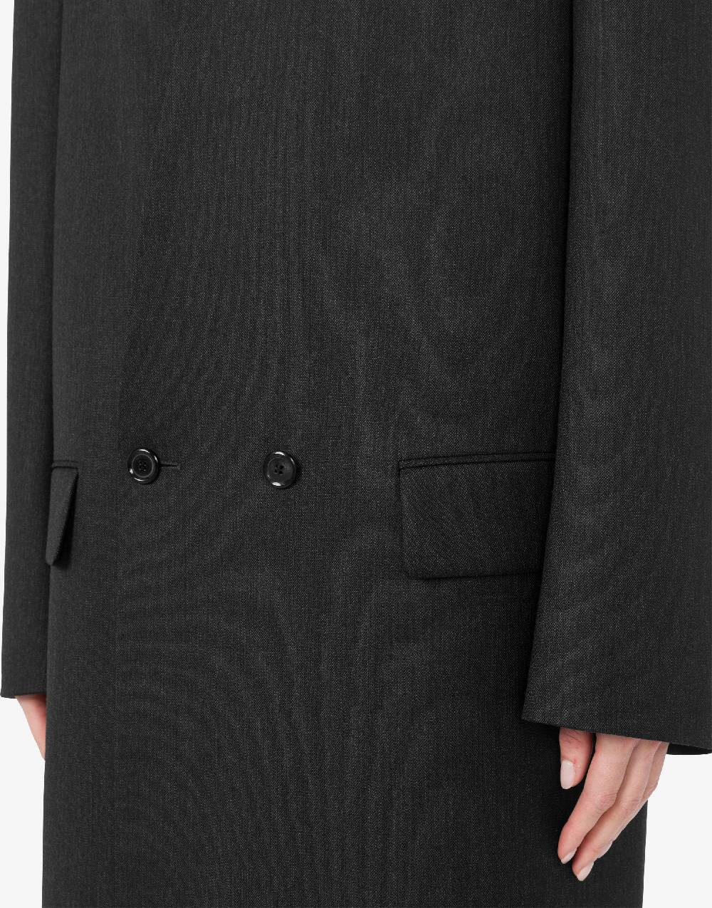 Love Moschino Cappotto in tela di lana tinto in filo Moda
