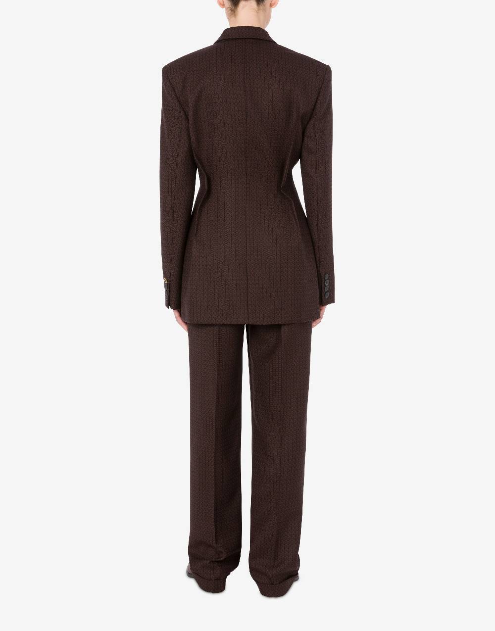 Love Moschino Giacca in lana jacquard Peace 2025