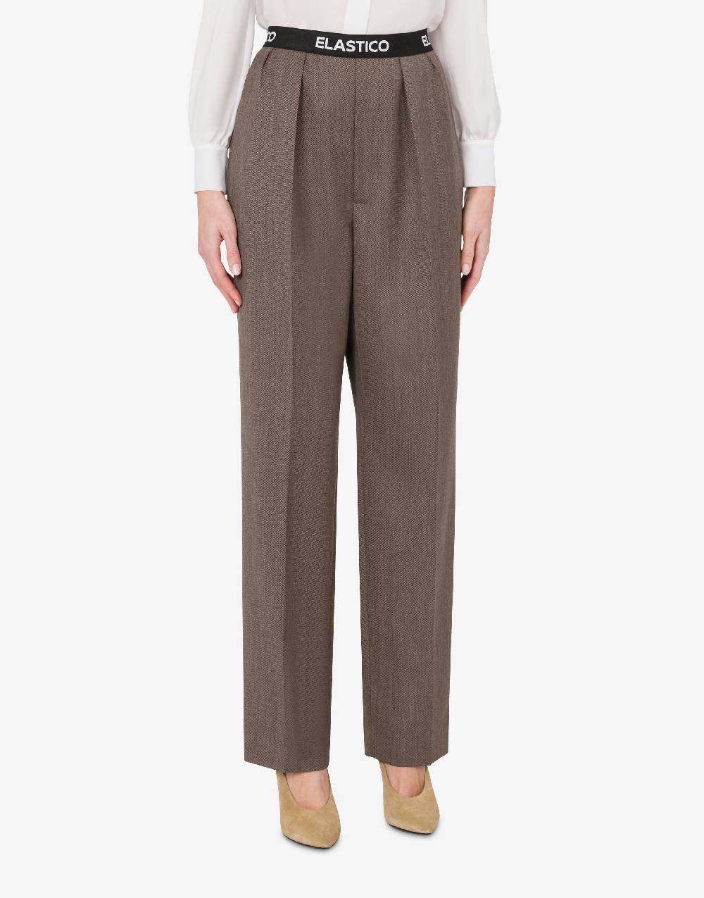 Love Moschino Pantalone in tela di lana Elastic Band Nuovo