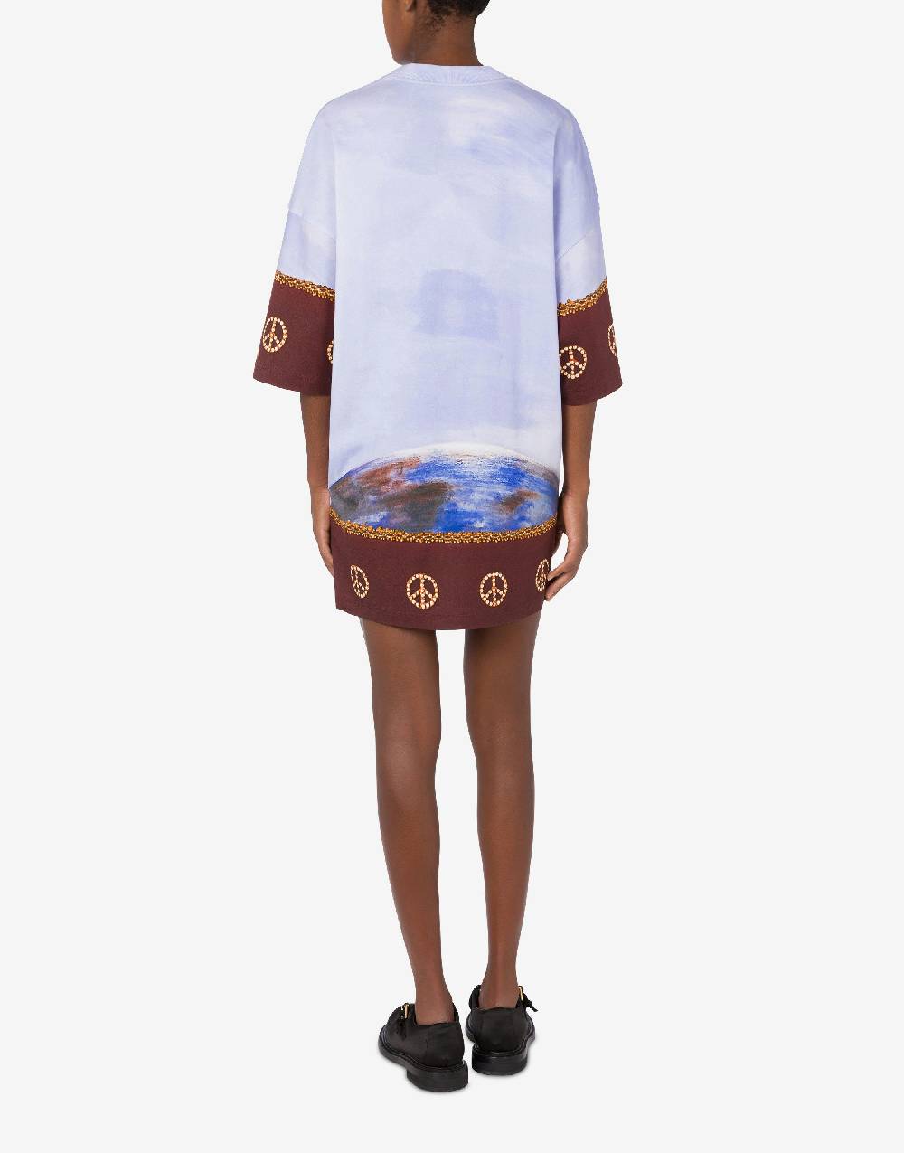 Love Moschino Abito in interlock di cotone Volemosebbene Vendita