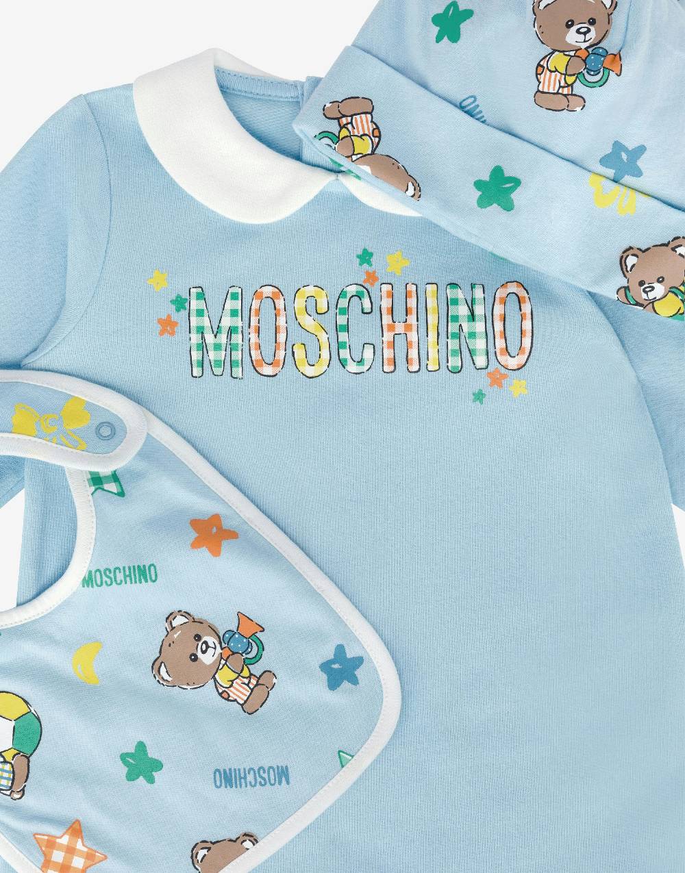 Love Moschino Set tutina, cappello e bavaglino Baby Teddy Bear Liquidazione