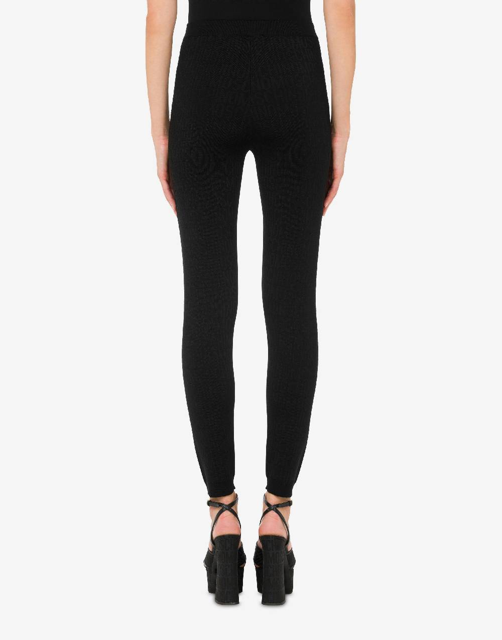 Love Moschino Leggings in lana Allover Logo Offerte