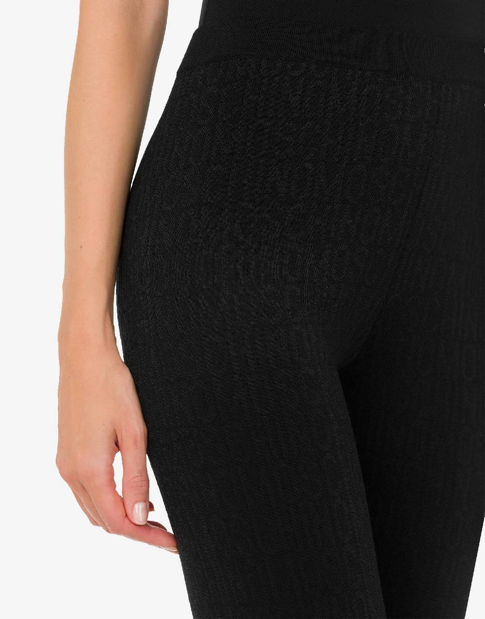 Love Moschino Leggings in lana Allover Logo Offerte