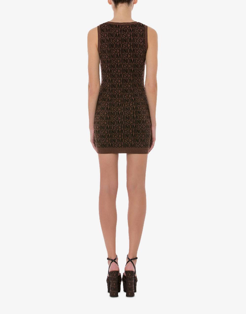 Love Moschino Abito in lana Allover Logo 2025