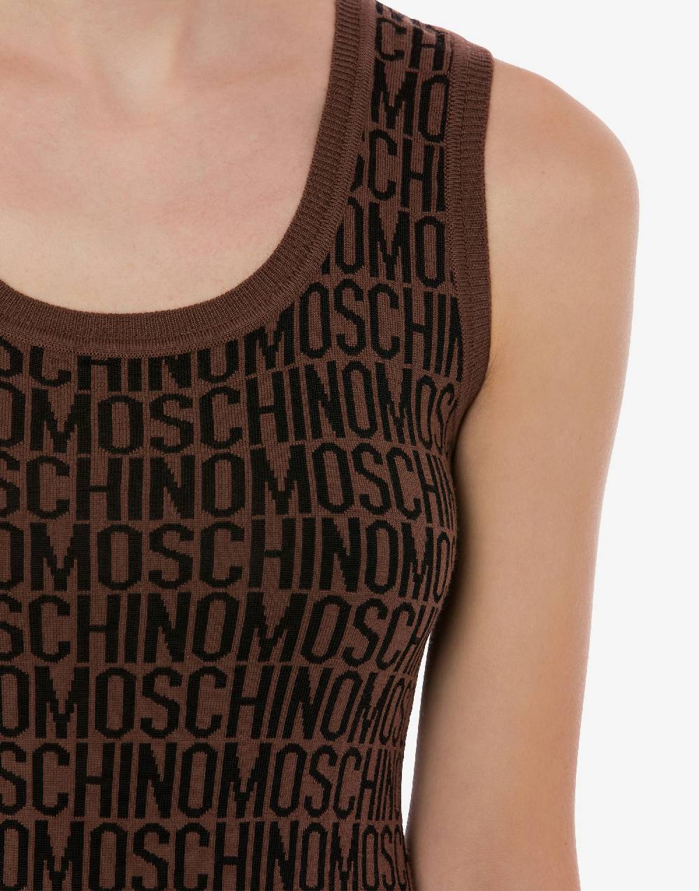 Love Moschino Abito in lana Allover Logo 2025
