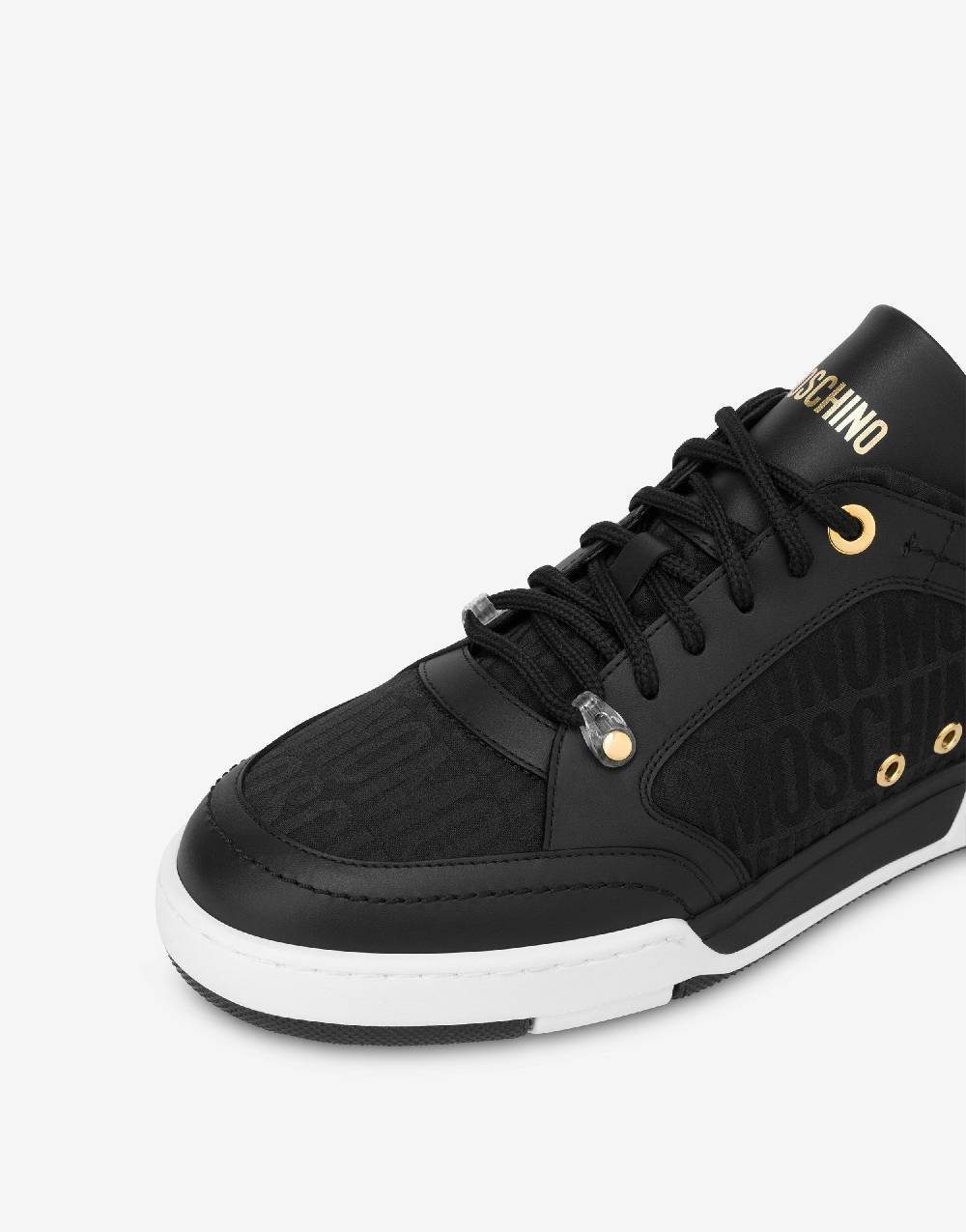 Love Moschino Sneakers in nylon Allover Logo Offerte