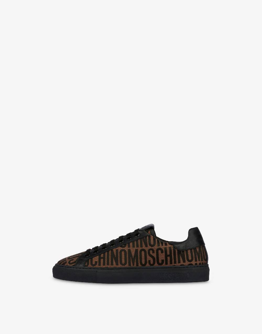 Love Moschino Sneakers in nylon Allover Logo In Saldo