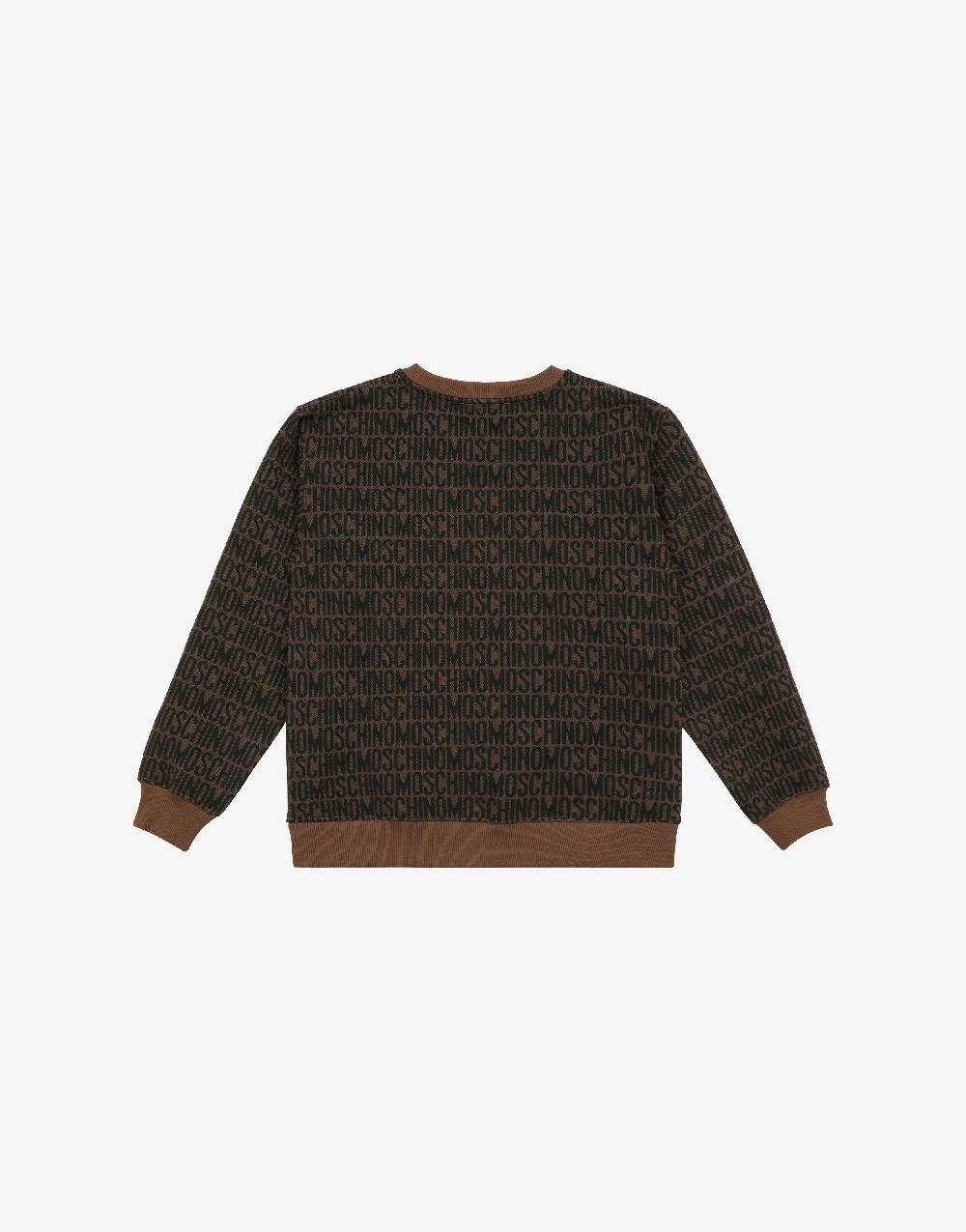 Love Moschino Felpa in cotone Allover Logo Sottocosto