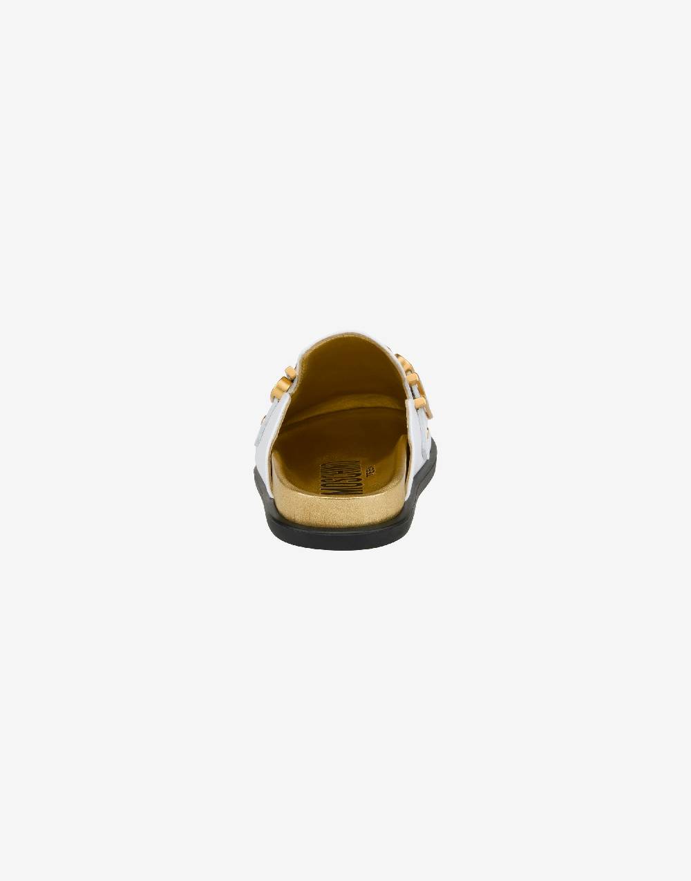 Love Moschino Sabot in vitello Lettering Logo Vendita Economica
