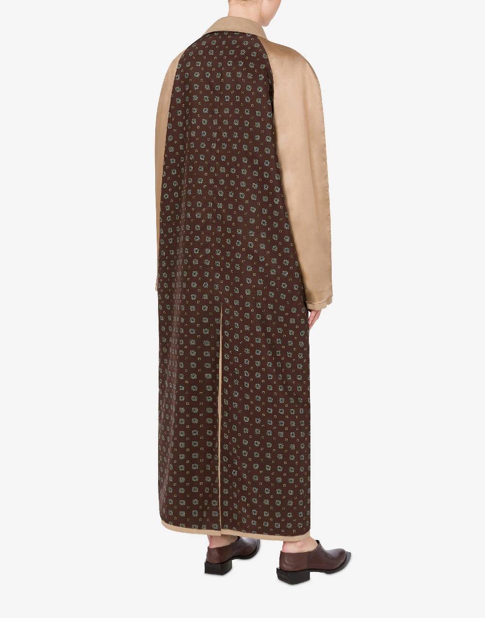 Love Moschino Trench reversibile in gabardina e raso Convenienza
