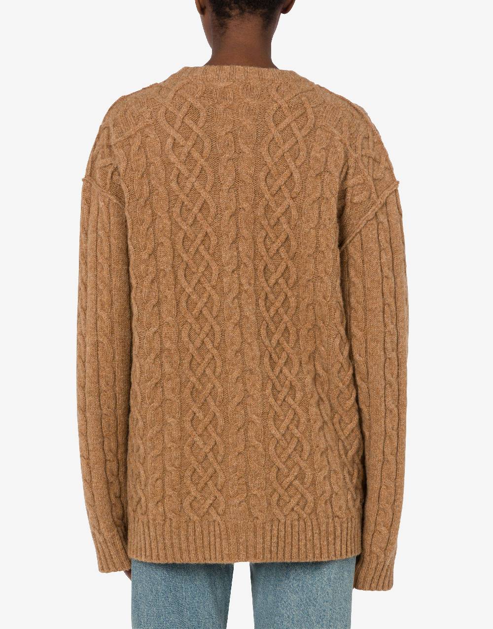 Love Moschino Pullover oversize in shetland Golden M Presa