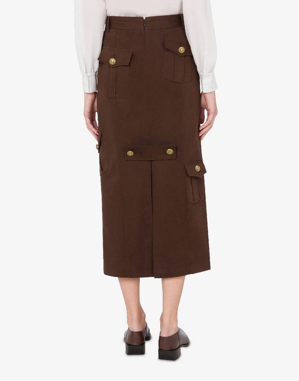 Love Moschino Gonna in gabardina Military Twist Economico