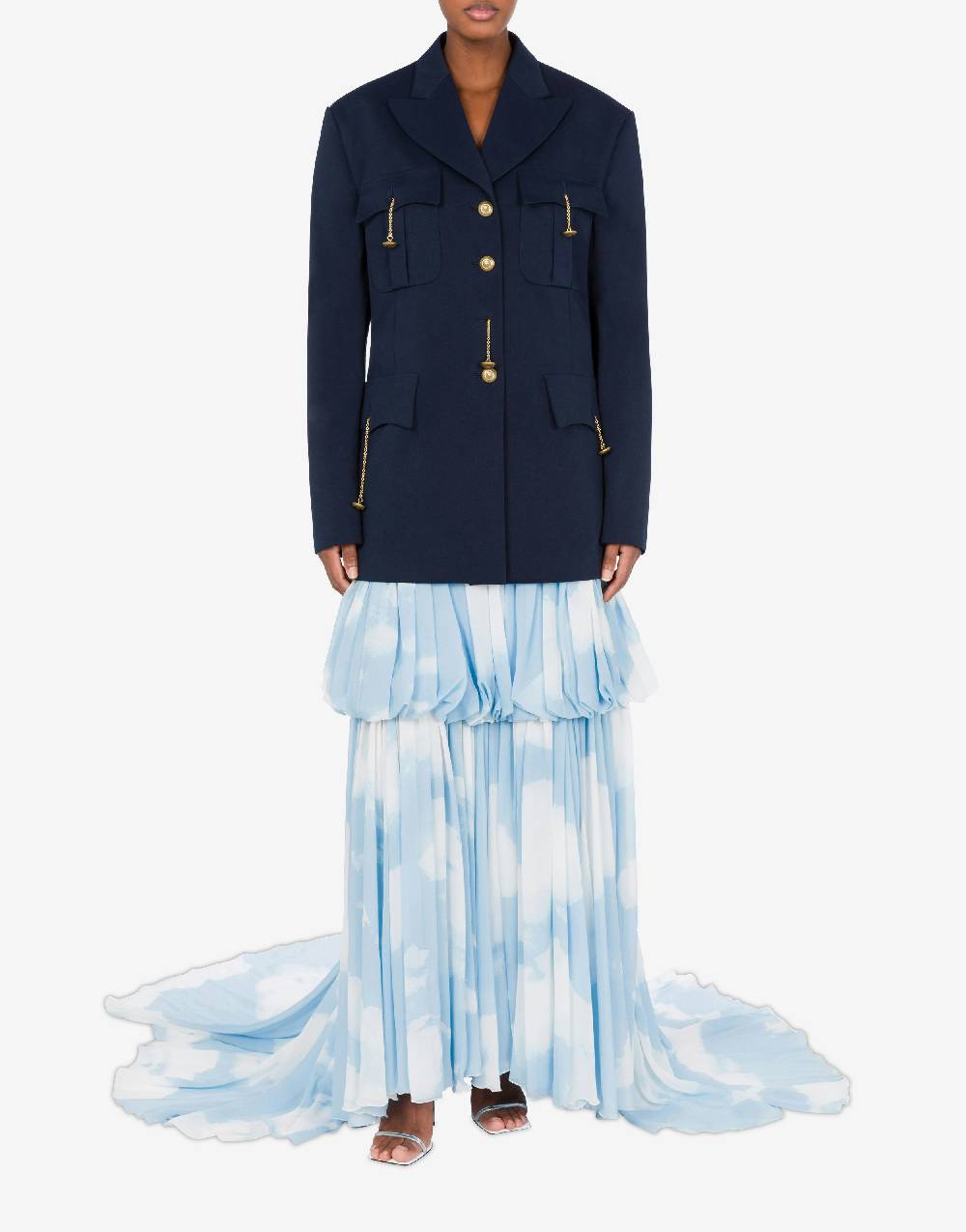 Love Moschino Giacca in gabardina Military Twist Officina