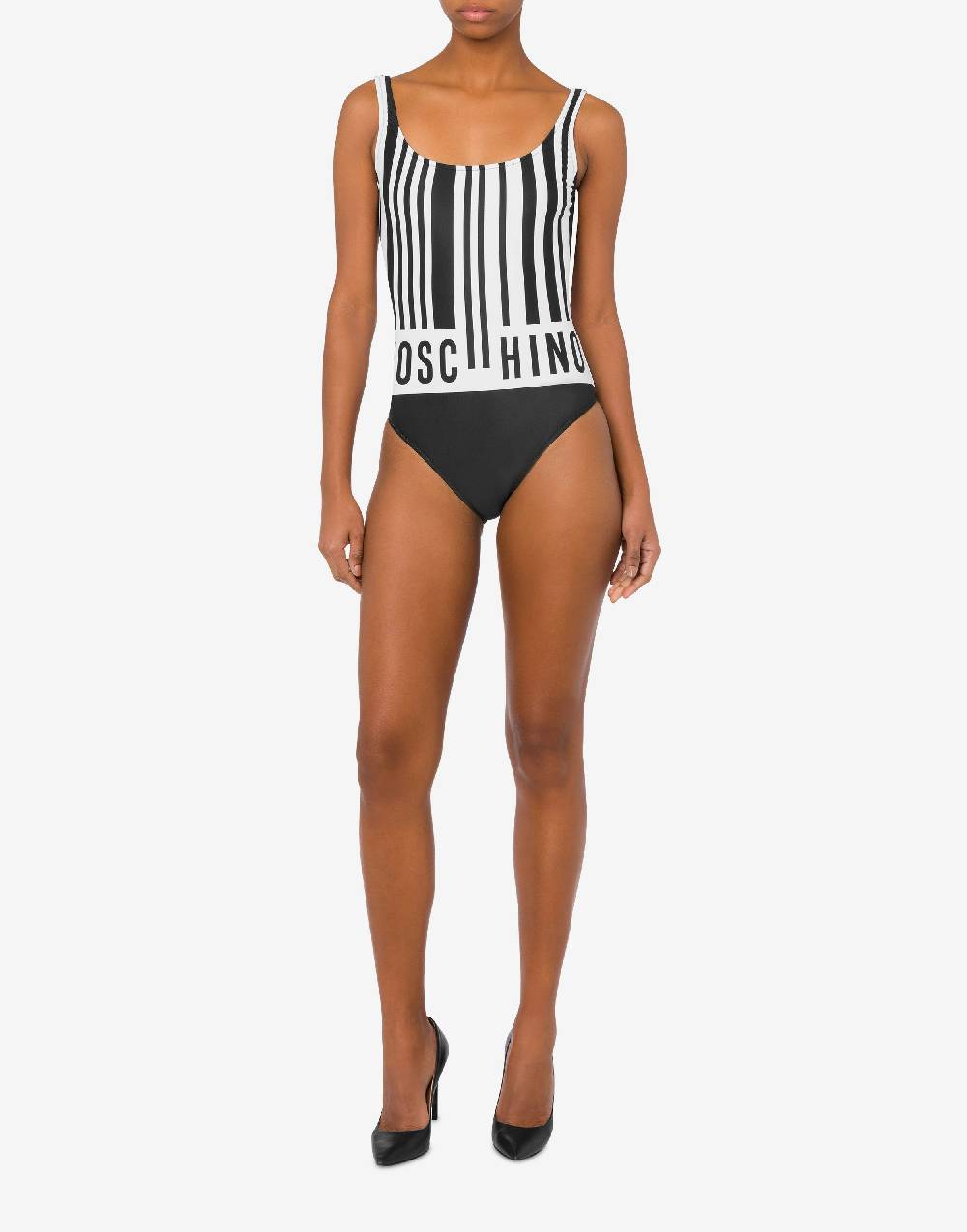 Love Moschino Costume intero con stampa Barcode Consegna Veloce
