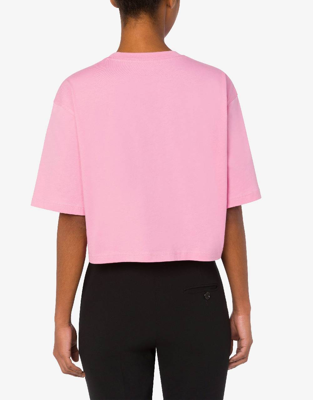Love Moschino T-shirt cropped Moschino Teddy Bear Fino Al -60%