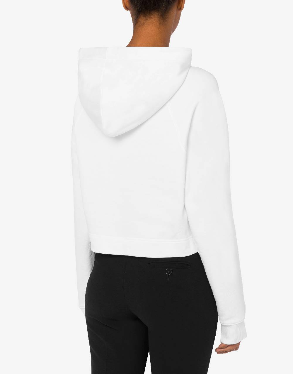 Love Moschino Felpa cropped Heart Safety Pin Sottocosto