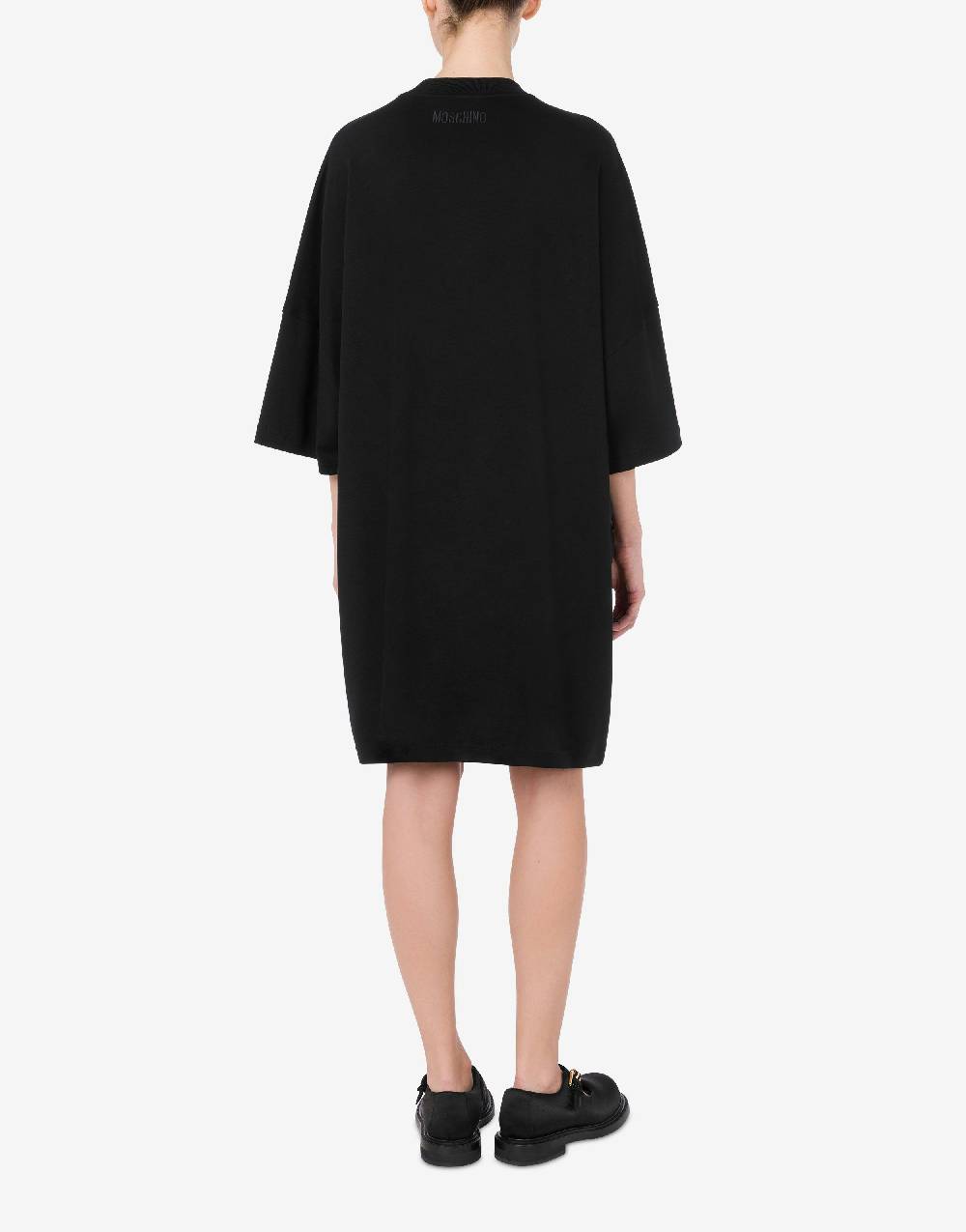Love Moschino Abito in interlock di cotone Peace & Pearls Vendita Calda